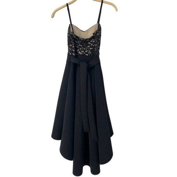 Womens Uptown American Special Event Dress Small 4/6 Scuba Black 5120 Lace - Picture 6 of 8